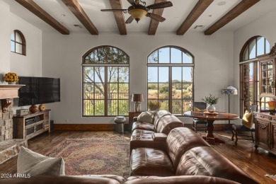 Imagine a Santa Barbara-inspired architectural gem situated on on Superstition Mountain Club - Lost Gold in Arizona - for sale on GolfHomes.com, golf home, golf lot