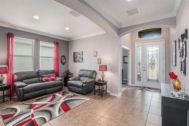 Located directly on the golf course, this sleek and modern home on Tampa Bay Golf and Country Club in Florida - for sale on GolfHomes.com, golf home, golf lot