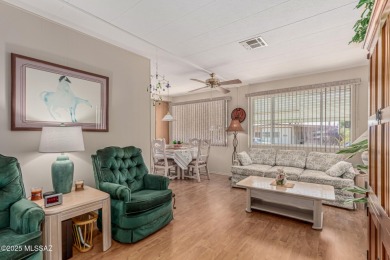 This 2 bedroom/2bath mobile home is immaculate and incredibly on Tucson Estates Golf Course in Arizona - for sale on GolfHomes.com, golf home, golf lot