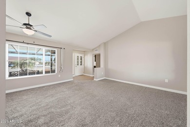 This stunning Wexford model sits on an oversized corner on Trail Ridge Golf Course in Arizona - for sale on GolfHomes.com, golf home, golf lot