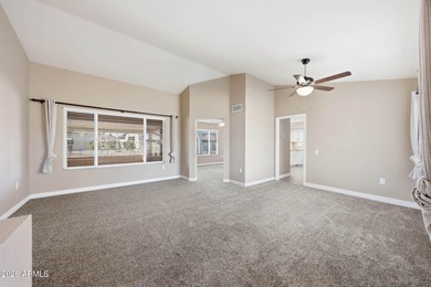 This stunning Wexford model sits on an oversized corner on Trail Ridge Golf Course in Arizona - for sale on GolfHomes.com, golf home, golf lot