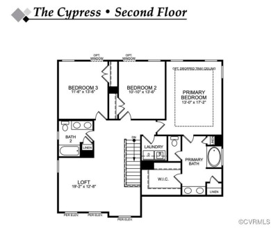 This is a to-be-built home! The Cypress features 5 bedrooms, 4 on Brickshire Golf Club in Virginia - for sale on GolfHomes.com, golf home, golf lot