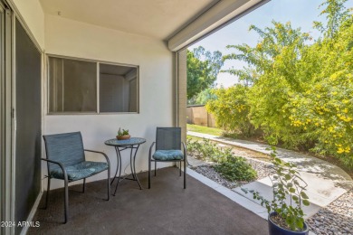 Lower end unit w/covered patio which opens up to green belt on Arizona Country Club in Arizona - for sale on GolfHomes.com, golf home, golf lot