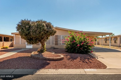 Step into your ideal 55+ lifestyle w/ this 2-bed/2-bath home in on Sun Lakes Country Club in Arizona - for sale on GolfHomes.com, golf home, golf lot