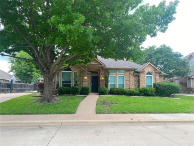 This single-story home, situated in a cul-de-sac, features three on The Golf Club at Fossil Creek in Texas - for sale on GolfHomes.com, golf home, golf lot