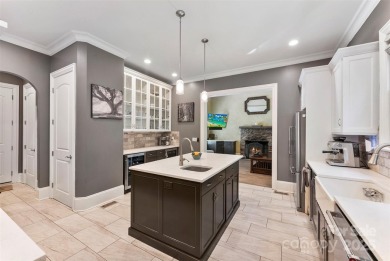 Stunning 5700 SF custom home on private wooded lot overlooking on Skybrook Golf Club in North Carolina - for sale on GolfHomes.com, golf home, golf lot