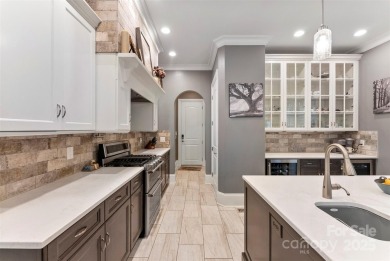 Stunning 5700 SF custom home on private wooded lot overlooking on Skybrook Golf Club in North Carolina - for sale on GolfHomes.com, golf home, golf lot