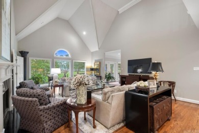 Welcome inside this light-filled home located on the 1st fairway on Chenal Country Club - Bear Den Mountain in Arkansas - for sale on GolfHomes.com, golf home, golf lot