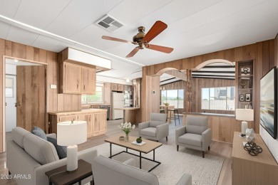 Don't miss this adorable 2-bedroom mobile home in Apache Wells! on Apache Wells Country Club in Arizona - for sale on GolfHomes.com, golf home, golf lot