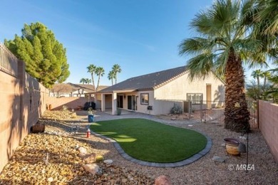Private backyard with turf and a covered patio in the desirable on CasaBlanca Resort and Casino in Nevada - for sale on GolfHomes.com, golf home, golf lot