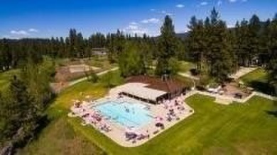 Gorgeous Valley and Mountain views with mature pine trees on Meadowcreek Golf Resort in Idaho - for sale on GolfHomes.com, golf home, golf lot