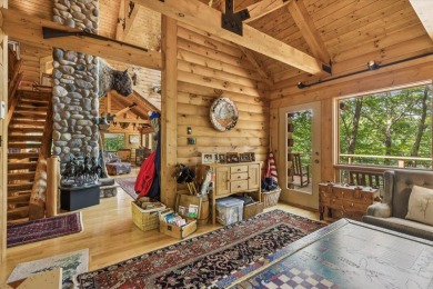 Exquisite Lakefront Log Cabin in Hideaway Hills - A Rare Find on on Hide-A-Way Hills Golf Club in Ohio - for sale on GolfHomes.com, golf home, golf lot