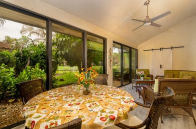 End unit villa in Boca Pointe's La Mirada with soaring ceilings on Boca Pointe Country Club in Florida - for sale on GolfHomes.com, golf home, golf lot
