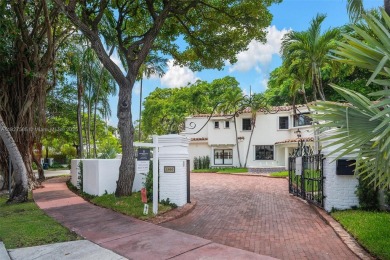 Rare mediterranean estate exuding sophistication and beach vibes on Miami Beach Golf Club in Florida - for sale on GolfHomes.com, golf home, golf lot