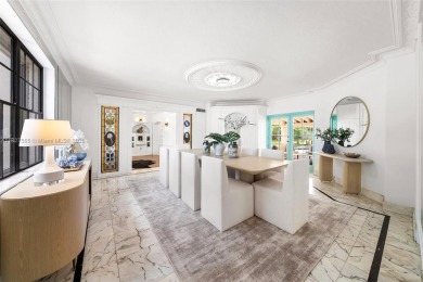 Rare mediterranean estate exuding sophistication and beach vibes on Miami Beach Golf Club in Florida - for sale on GolfHomes.com, golf home, golf lot