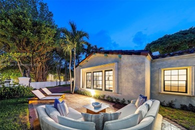 Rare mediterranean estate exuding sophistication and beach vibes on Miami Beach Golf Club in Florida - for sale on GolfHomes.com, golf home, golf lot