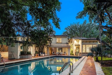 Stunning mediterranean mansion exuding elegance and beach vibes on Miami Beach Golf Club in Florida - for sale on GolfHomes.com, golf home, golf lot