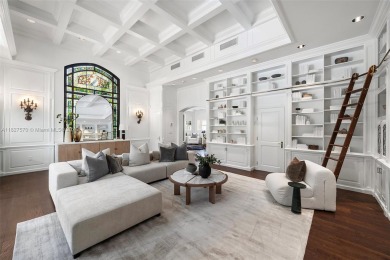 Stunning mediterranean mansion exuding elegance and beach vibes on Miami Beach Golf Club in Florida - for sale on GolfHomes.com, golf home, golf lot