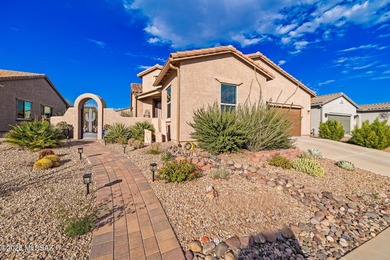 Discover modern desert living in this stunning 2 bedroom, 2.5 on Canoa Ranch Golf Club in Arizona - for sale on GolfHomes.com, golf home, golf lot