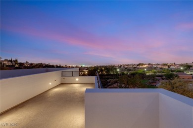 Built by Blue Heron, this modern architectural masterpiece in on Rio Secco Golf Club in Nevada - for sale on GolfHomes.com, golf home, golf lot