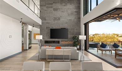 Built by Blue Heron, this modern architectural masterpiece in on Rio Secco Golf Club in Nevada - for sale on GolfHomes.com, golf home, golf lot