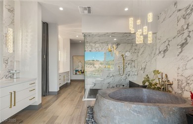 Built by Blue Heron, this modern architectural masterpiece in on Rio Secco Golf Club in Nevada - for sale on GolfHomes.com, golf home, golf lot