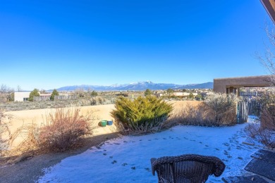 Charming Adobe Pumice Home with Expansive Mountain Views on Taos Country Club in New Mexico - for sale on GolfHomes.com, golf home, golf lot