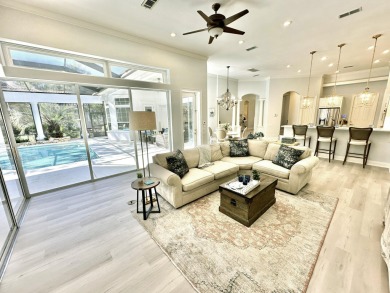 Located on a private end lot and shielded by greenery, this on Sandestin Golf and Beach Resort - Raven in Florida - for sale on GolfHomes.com, golf home, golf lot