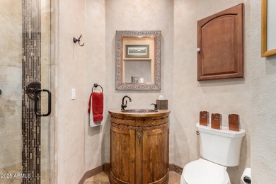 Exquisite Territorial home situated on the 13th hole of the on Tonto Verde Golf Club in Arizona - for sale on GolfHomes.com, golf home, golf lot