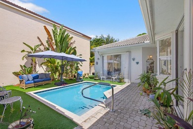 Rarely available single-story courtyard home perfectly situated on Bear Lakes Country Club in Florida - for sale on GolfHomes.com, golf home, golf lot