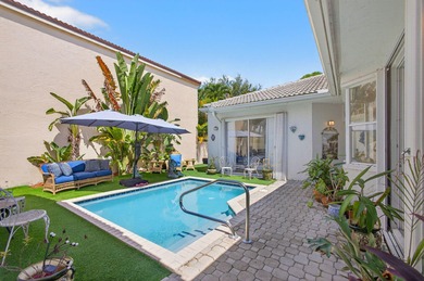 Rarely available single-story courtyard home perfectly situated on The President Country Club in Florida - for sale on GolfHomes.com, golf home, golf lot