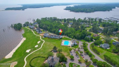 RARE!  Waterfront and golf course frontage!  Beautiful townhome on Sound Golf Links at Albemarle Plantation in North Carolina - for sale on GolfHomes.com, golf home, golf lot