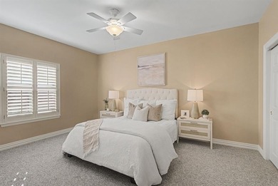 Welcome home! This spacious Sonoma floor plan is nestled along a on Wildhorse Golf Club of Robson Ranch in Texas - for sale on GolfHomes.com, golf home, golf lot