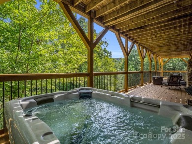 Classic log cabin, conveniently located behind the gates of on Rumbling Bald Resort on Lake Lure in North Carolina - for sale on GolfHomes.com, golf home, golf lot