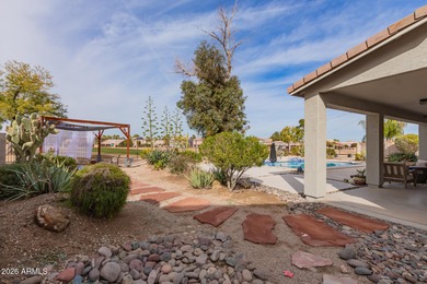 Nestled in the desirable Villages of Queen Creek, this home on Las Colinas Golf Club in Arizona - for sale on GolfHomes.com, golf home, golf lot