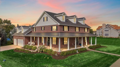 This stunning Colonial Revival home with Georgian influence on Sand Creek Golf and Country Club  in Indiana - for sale on GolfHomes.com, golf home, golf lot