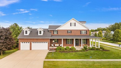 This stunning Colonial Revival home with Georgian influence on Sand Creek Golf and Country Club  in Indiana - for sale on GolfHomes.com, golf home, golf lot