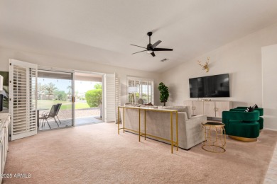 Imagine having your morning coffee  on your covered patio on Tuscany Falls At Pebble Creek in Arizona - for sale on GolfHomes.com, golf home, golf lot