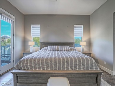 Distinguished 3-story brownstone-style townhome on a premium on Reflection Bay Golf Club in Nevada - for sale on GolfHomes.com, golf home, golf lot