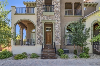 Distinguished 3-story brownstone-style townhome on a premium on Reflection Bay Golf Club in Nevada - for sale on GolfHomes.com, golf home, golf lot