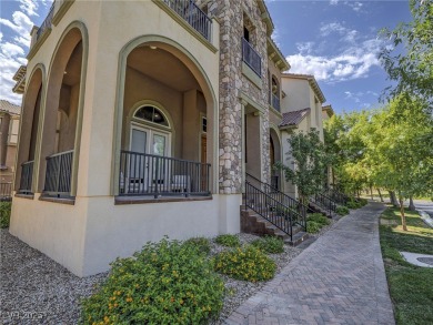 Distinguished 3-story brownstone-style townhome on a premium on Reflection Bay Golf Club in Nevada - for sale on GolfHomes.com, golf home, golf lot
