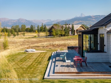 Stunning 4 bed, 4.5 bath Tributary Cabin with pond & Teton on Huntsman Springs Golf Club in Idaho - for sale on GolfHomes.com, golf home, golf lot