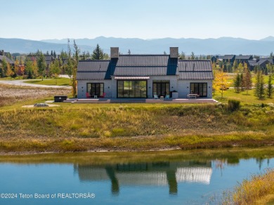 Stunning 4 bed, 4.5 bath Tributary Cabin with pond & Teton on Huntsman Springs Golf Club in Idaho - for sale on GolfHomes.com, golf home, golf lot