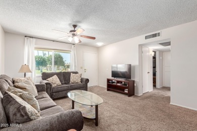 Enjoy comfortable and low-maintenance living in this delightful on Sun City Lakes West and East in Arizona - for sale on GolfHomes.com, golf home, golf lot