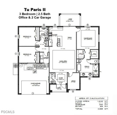 New Construction Home in SW Florida! This brand-new 3 bedroom + on Mirror Lakes Golf Club in Florida - for sale on GolfHomes.com, golf home, golf lot
