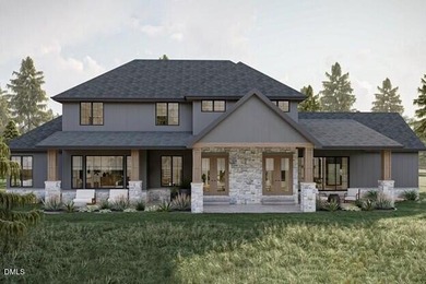 Custom modern French Country estate located on the 24th fairway on Governors Club in North Carolina - for sale on GolfHomes.com, golf home, golf lot