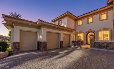 Experience resort-style living in this semi-custom 5 bedroom, 5 on South Shore At Lake Las Vegas in Nevada - for sale on GolfHomes.com, golf home, golf lot