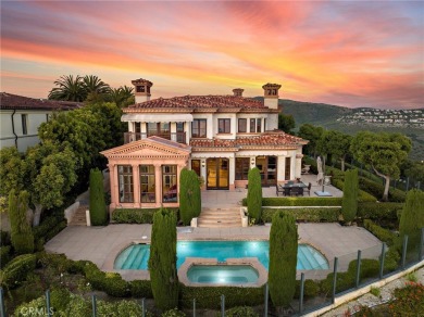 Indulge in elegant coastal living at this opulent ocean-view on Pelican Hill Golf Club in California - for sale on GolfHomes.com, golf home, golf lot