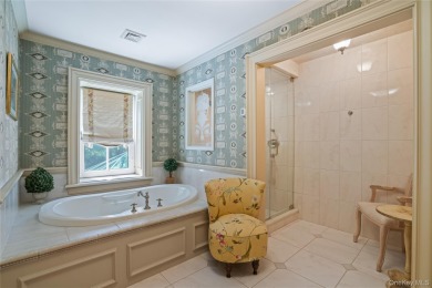 ROSLYN HARBOR; Timeless Brick Manor: Behind iron gates and a on Engineers Country Club in New York - for sale on GolfHomes.com, golf home, golf lot