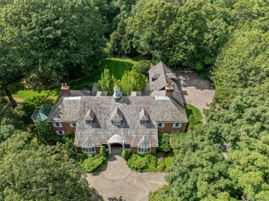 ROSLYN HARBOR; Timeless Brick Manor: Behind iron gates and a on Engineers Country Club in New York - for sale on GolfHomes.com, golf home, golf lot